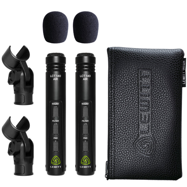 Lewitt LCT 140 AIR Stereo Mic Pair Small Diaphragm Instrument Condenser Microphone - Pair (LCT140 AIR)