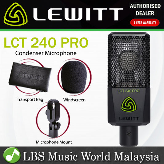 Lewitt LCT 240 PRO Condenser Cardiod Studio Home Recording XLR Mic Microphone (LCT240)