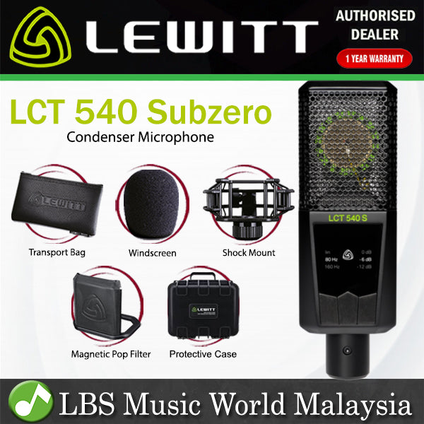 Lewitt LCT 540 Subzero Cardiod Condenser Studio Large Diaphragm Mic Microphone (LCT540)