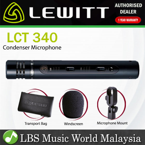 Lewitt LCT 340 Cardiod Condenser Small Diaphragm Instrument Recording Mic Microphone (LCT340)