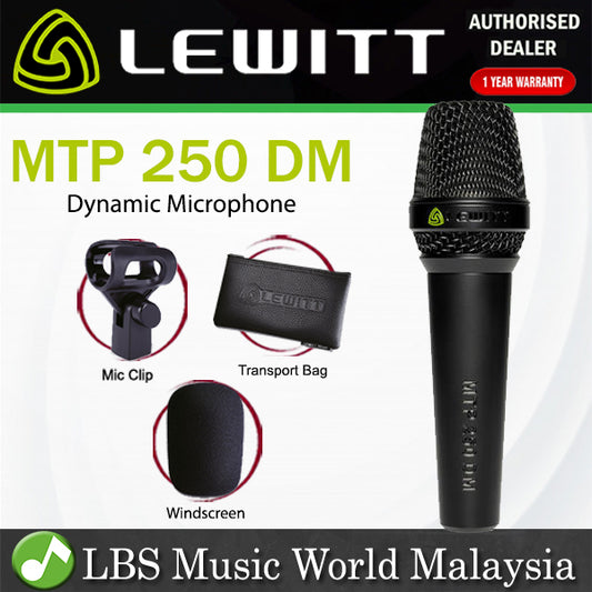 Lewitt MTP 250 DM Dynamic Cardiod Clear Live Vocal Mic Microphone Stage Perfomance (MTP250)