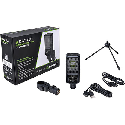 Lewitt DGT 450 Professional USB Studio Sound Mic Microphone IOS OS X Windows (DGT450)