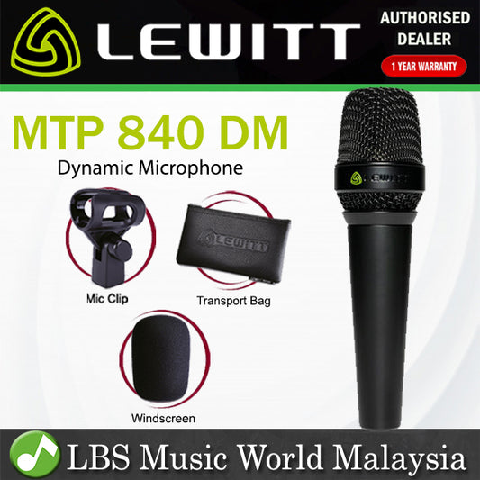 Lewitt MTP 840 DM Dynamic Supercardiod Active Mode Vocal Live Mic Microphone (MTP840)