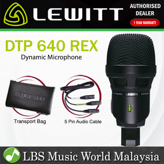Lewitt DTP-640 REX Dynamic Condenser Double Power Bass Drum Cardiod Mic Microphone (DTP640)