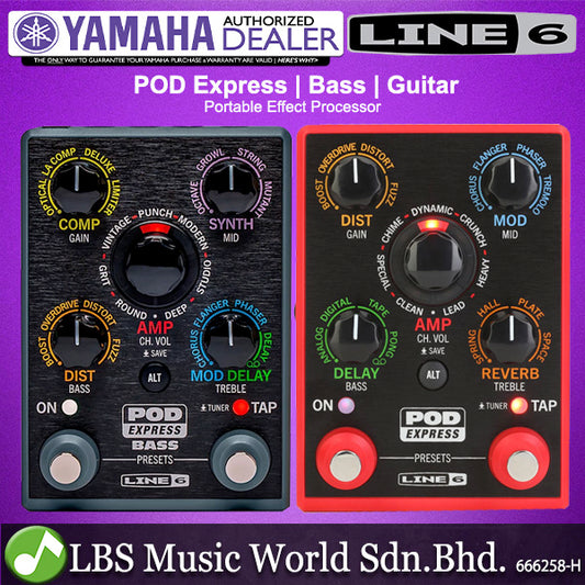 Line 6 POD Express Portable Lightweight Amp Modeler Guitar or Bass Effect Processor Pedal