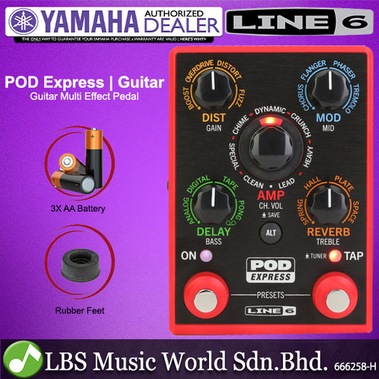 Line 6 POD Express Portable Lightweight Amp Modeler Guitar or Bass Effect Processor Pedal