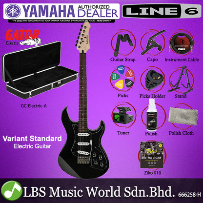 Line 6 Variax Standard Electric Guitar with SSS Pickup , Rosewood Fingerboard and Tremolo - Black