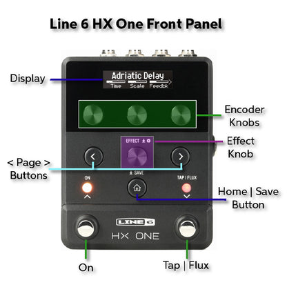 Line 6 HX One Guitar Stereo Multi Effects Pedal Floor Processor Pedal