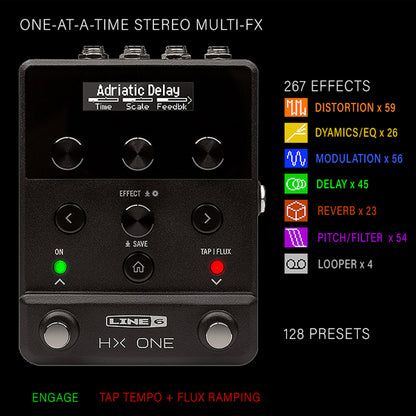 Line 6 HX One Guitar Stereo Multi Effects Pedal Floor Processor Pedal