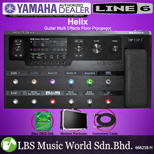 Line 6 Helix Electric Guitar Multi Effects Floor Processor Pedal with Amplifier Modeling and 12 Foot Switch