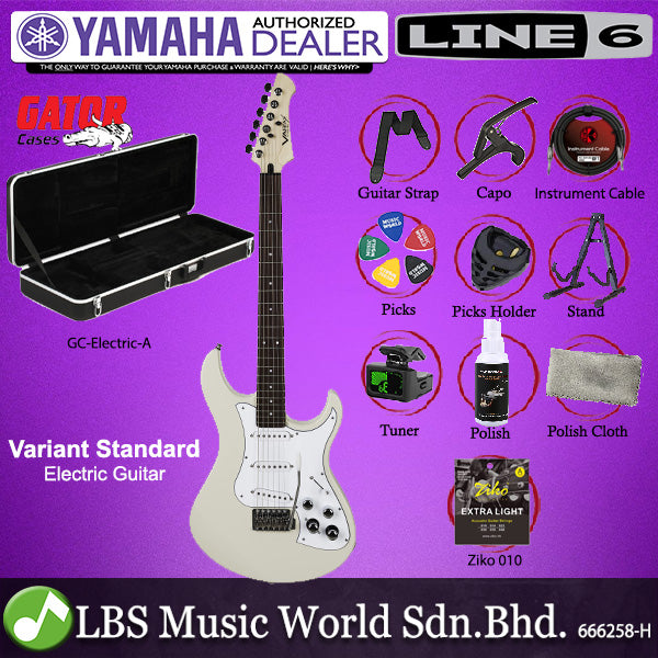 Line 6 Variax Standard Electric Guitar with SSS Pickup , Rosewood Fingerboard and Tremolo - Black