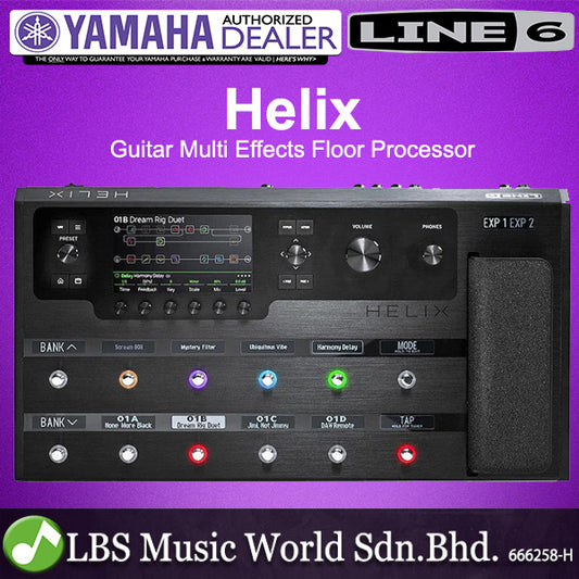 Line 6 Helix Electric Guitar Multi Effects Floor Processor Pedal with Amplifier Modeling and 12 Foot Switch