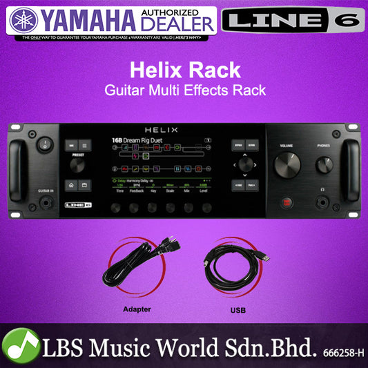 Line 6 Helix Rack Electric Guitar Multi Effects Rack Processor with Amplifier Modeling and Editing Interface