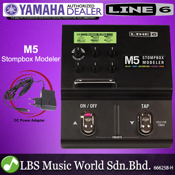 Line 6 M5 Stompbox Modeler Guitar Pedal with Over 100 Effects
