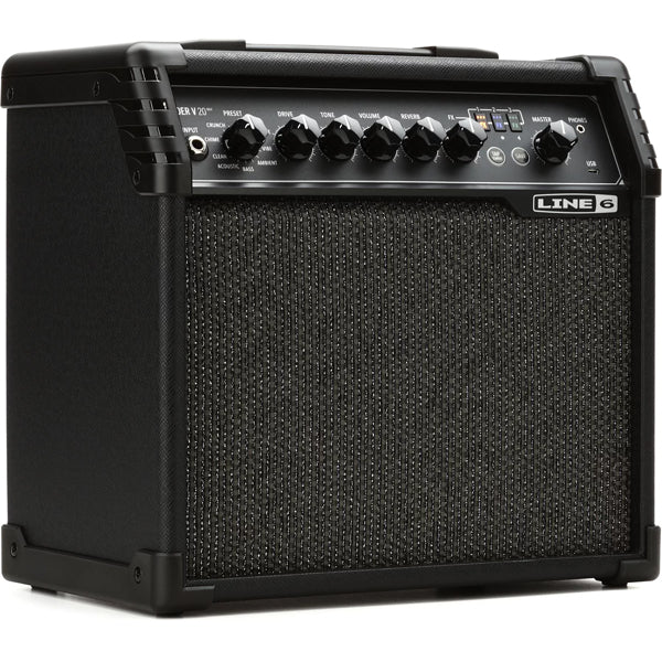 Line 6 Spider V 20 MkII 20 Watt 1X8 Inch Modeling Combo Electric Guitar Amplifier with 200 Amp Preset (V20)