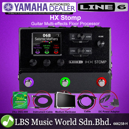 Line 6 HX Stomp Guitar Multi Effects Floor Processor FX Pedal and Amp Modeler with 3 Footswitches