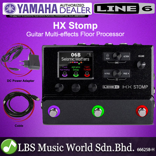 Line 6 HX Stomp Guitar Multi Effects Floor Processor FX Pedal and Amp Modeler with 3 Footswitches