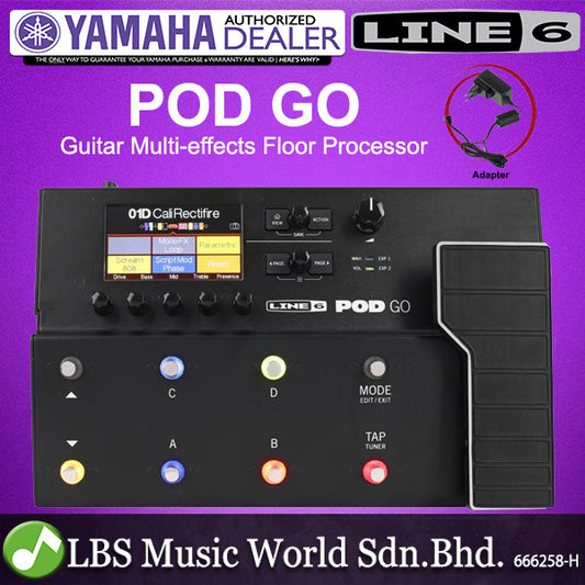 Line 6 POD GO Guitar Multi Effects Pedal Floor Processor and Amp Modeler with 8 Footswitches