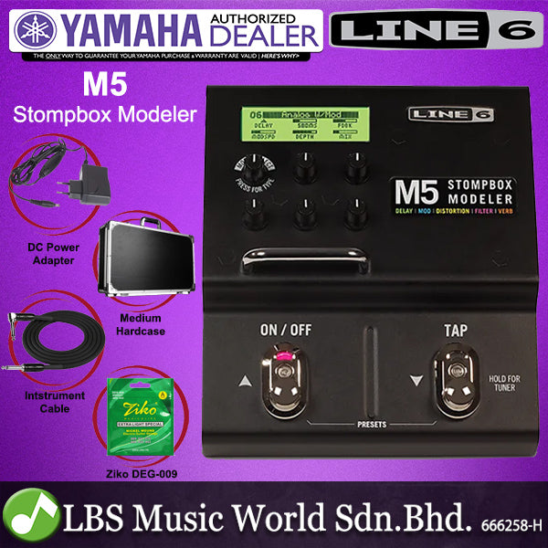 Line 6 M5 Stompbox Modeler Guitar Pedal with Over 100 Effects