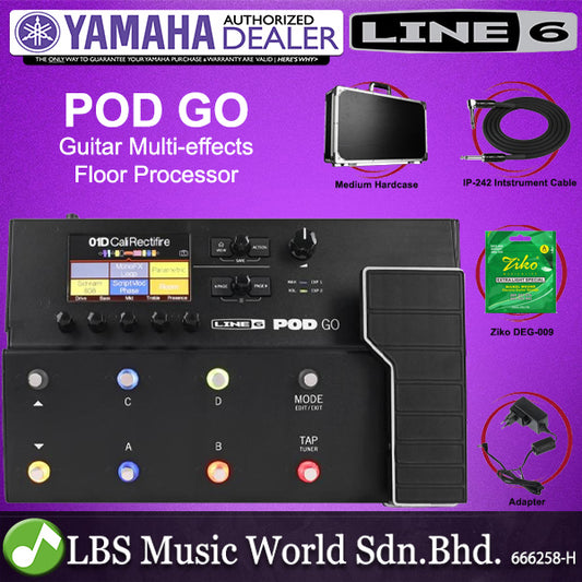 Line 6 POD GO Guitar Multi Effects Pedal Floor Processor and Amp Modeler with 8 Footswitches