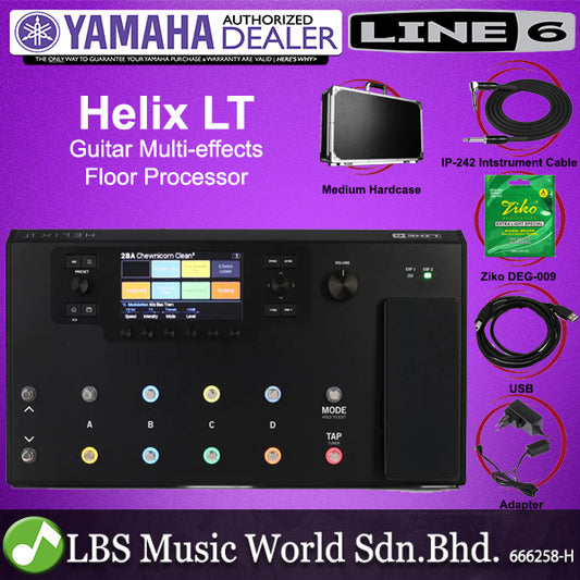 Line 6 Helix LT Electric Guitar Multi Effects Processor Pedal with Amplifier Modeling and 12 Footswitches