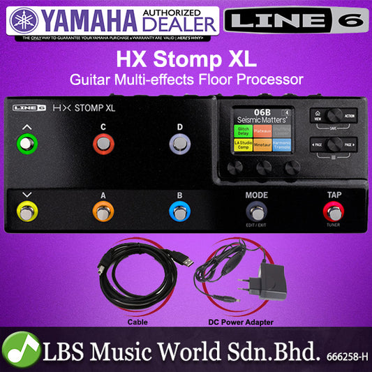 Line 6 HX Stomp XL Guitar Multi Effects FX Pedal Floor Processor and Amp Modeler with 8 Footswitches