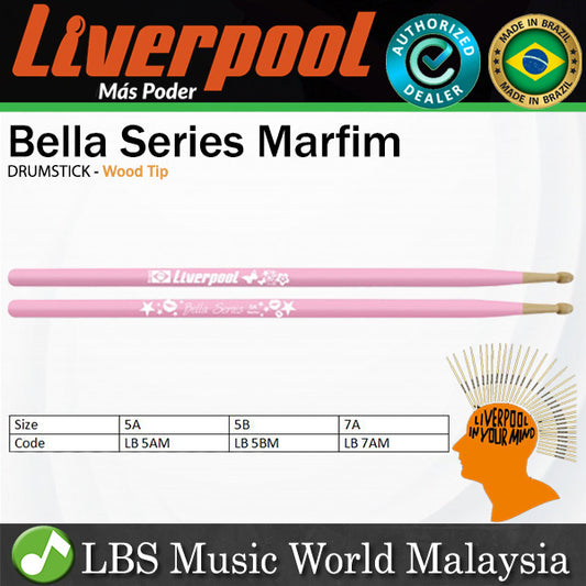 Liverpool Drumstick Bella Series Marfim Wood Tip Drum Stick - LB 5A 5B 7A