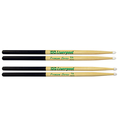 Liverpool PL Drumstick Premium Natural Line Series Marfim Wood Nylon Tip Drum Stick - PL 5AN 7AN