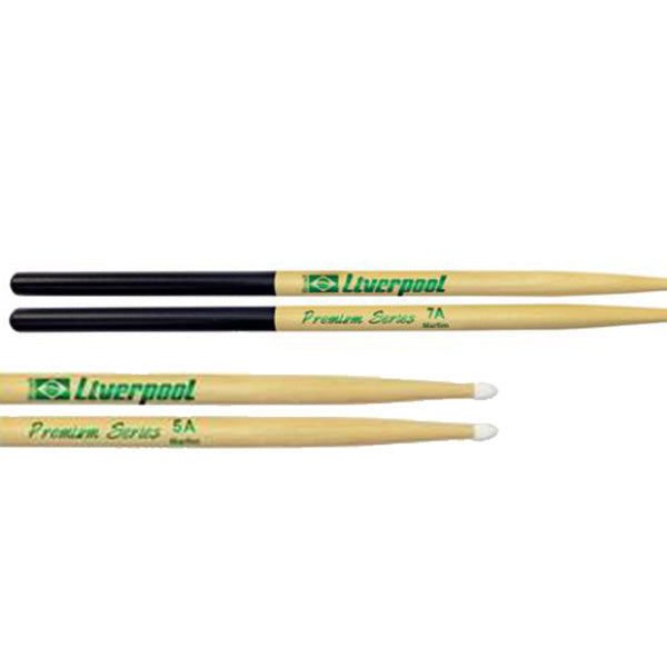 Liverpool PL Drumstick Premium Natural Line Series Marfim Wood Nylon Tip Drum Stick - PL 5AN 7AN