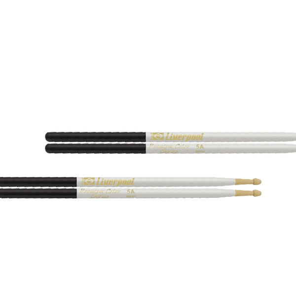 Liverpool Drumstick Premium Color Series Marfim Wood Tip Branca Drum Stick - PC 5AMB 7AMB