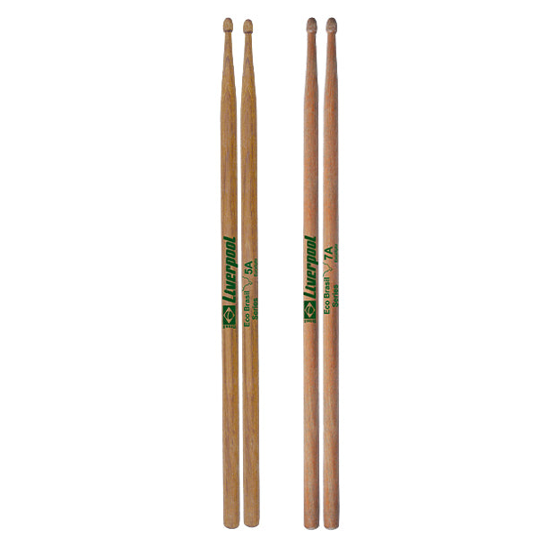 Liverpool Drumstick Eco Brasil Series Eucalyptus Wood Tip Drum Stick - LEBRA 5A 7A