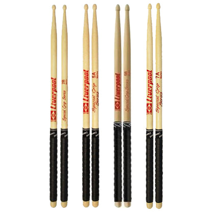 Liverpool Drumstick Special Grip Series Marfim Wood Tip Drum Stick - SG 2BM 5BM 5AM 7AM