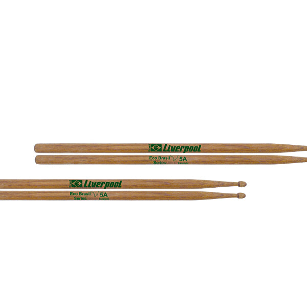 Liverpool Drumstick Eco Brasil Series Eucalyptus Wood Tip Drum Stick - LEBRA 5A 7A