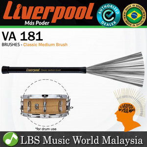 Liverpool Drumstick VA 181 Classic Medium Brush Steel Bristles Vassourinhas (VA181)