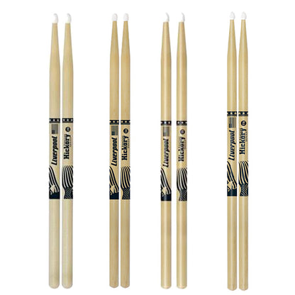 Liverpool Drumstick American Hickory Series Nylon Tip Drum Stick - HY 2BN 5BN 5AN 7AN