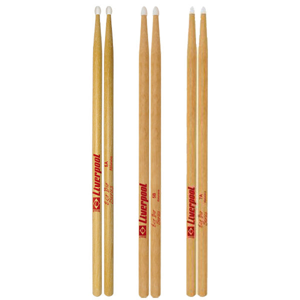 Liverpool Drumstick Eco Bio Series Abiurana Wood Nylon Tip Drum Stick - EB 5AN 5BN 7AN