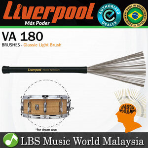 Liverpool Drumstick VA 180 Classic Light Brush Steel Bristles Vassourinhas (VA180)