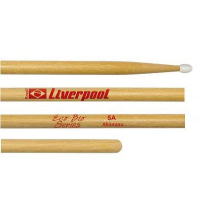 Liverpool Drumstick Eco Bio Series Abiurana Wood Nylon Tip Drum Stick - EB 5AN 5BN 7AN