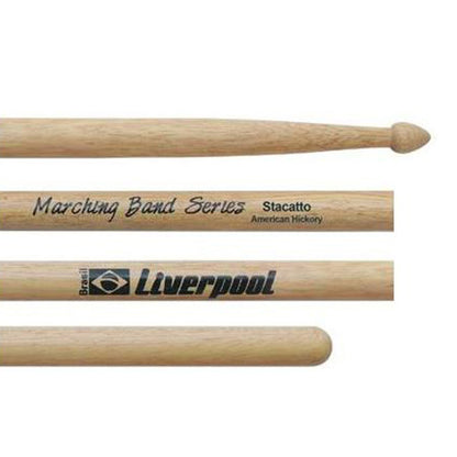 Liverpool Drumstick Marching Band Wood Tip American Hickory Drum Stick - BF LMB CXAT STHY TENWOOD
