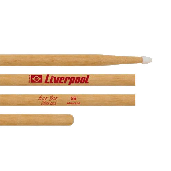 Liverpool Drumstick Eco Bio Series Abiurana Wood Nylon Tip Drum Stick - EB 5AN 5BN 7AN