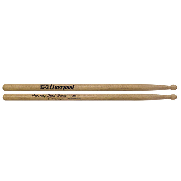 Liverpool Drumstick Marching Band Wood Tip American Hickory Drum Stick - BF LMB CXAT STHY TENWOOD