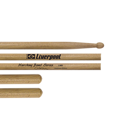 Liverpool Drumstick Marching Band Wood Tip American Hickory Drum Stick - BF LMB CXAT STHY TENWOOD