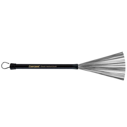 Liverpool Drumstick VA 183 Classic Medium Brush Steel Bristles Vassourinhas with Handle (VA183)
