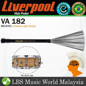Liverpool Drumstick VA 182 Classic Light Brush Steel Bristles Vassourinhas with Handle (VA182)