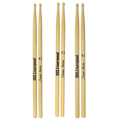 Liverpool Drumstick Marfim Classic Series Wood Tip Drum Stick - LL 5AM 5BM 7AM