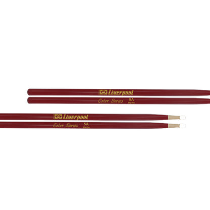 Liverpool Drumstick Color Series Marfim Wood Nylon Tip Drum Stick - LC 5AN 7AN