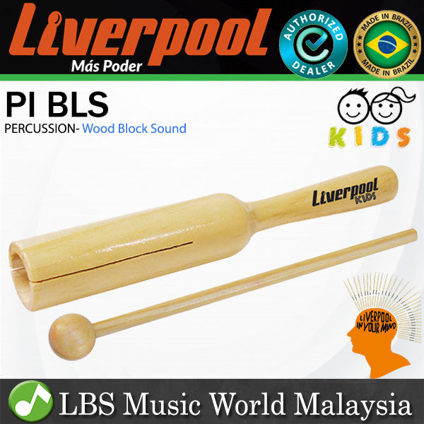 Liverpool Drumstick PI BLS Wood Block Sound Simple Kids Rhythm Percussion Instrument (PIBLS)
