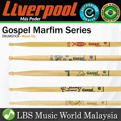 Liverpool Drumstick Gospel Series Marfim Wood Tip Drum Stick - (LG05 LG107 LG117 LG150 LG96)