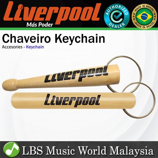 Liverpool Drumstick CHA LIV Chaveiro Keychain Drum Stick Key Ring Ivory Wood Natural