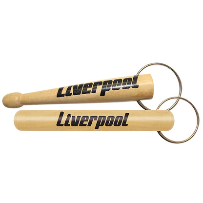 Liverpool Drumstick CHA LIV Chaveiro Keychain Drum Stick Key Ring Ivory Wood Natural